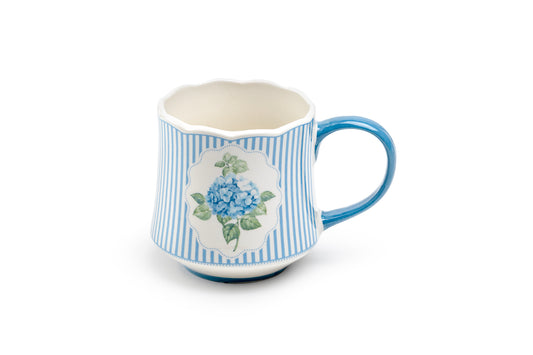 Nantucket Hydrangea Stripe Mug