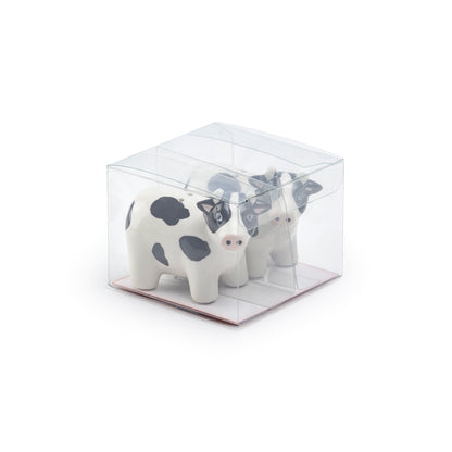 Farmhouse Cow Ceramic Salt and Pepper Shaker Set