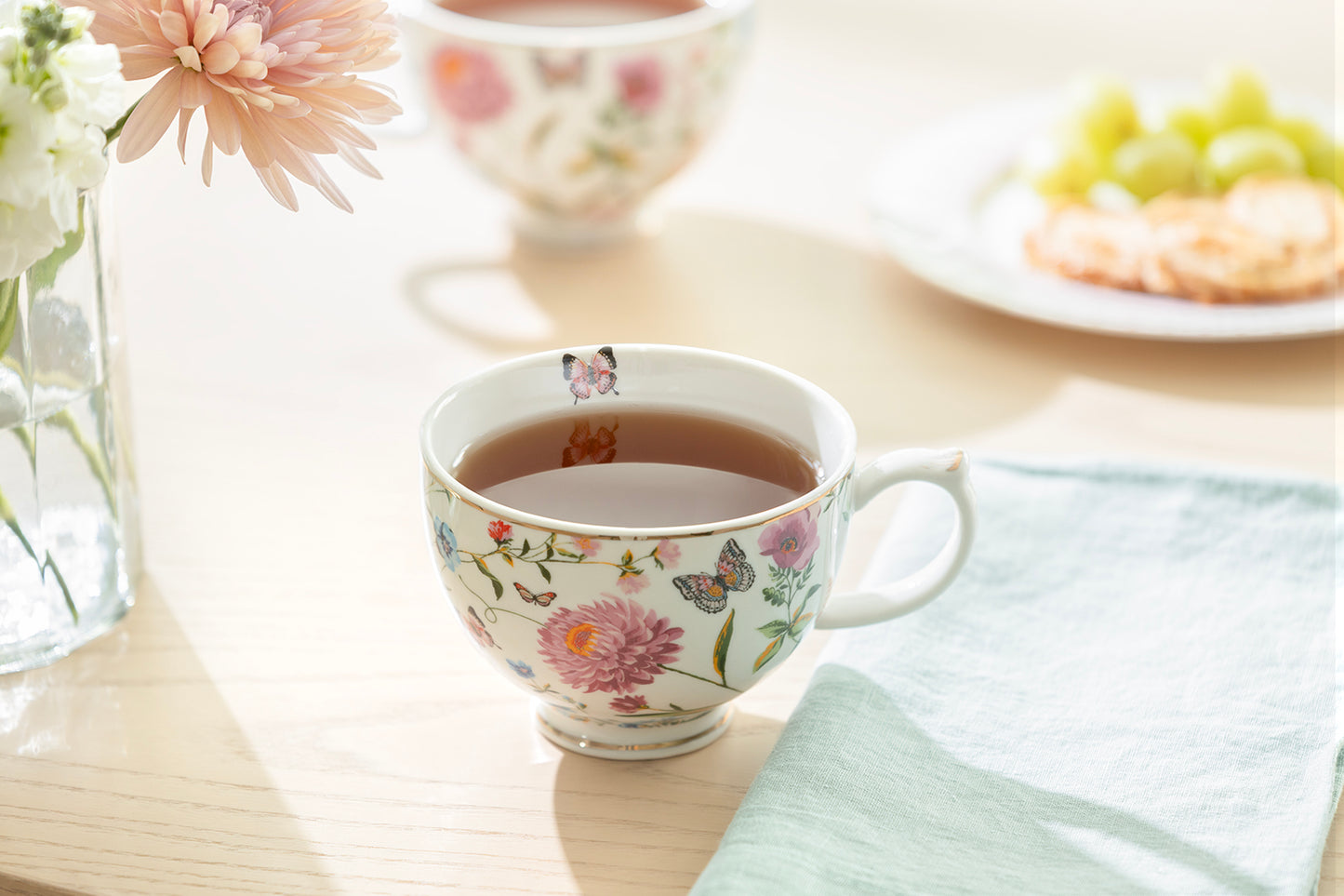 Butterfly Garden Fine Porcelain Latte Mug