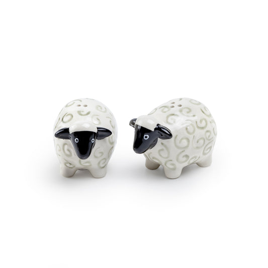 Farmhouse Sheep Ceramic Salt and Pepper Shaker Set