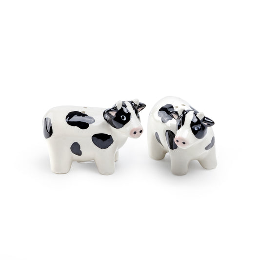 Farmhouse Cow Ceramic Salt and Pepper Shaker Set