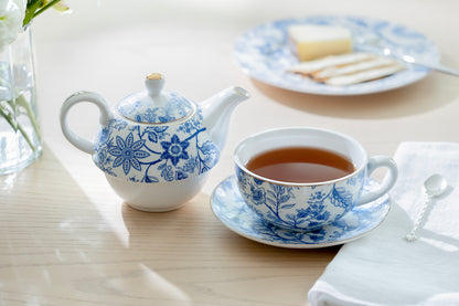 Blue Blossom Fine Porcelain Tea For One Set