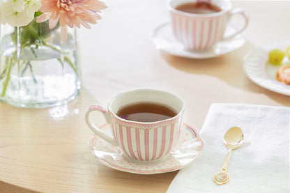 Josephine Pink Butterfly Fine Porcelain Cup and Saucer