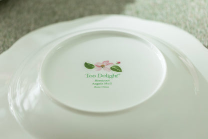 Apple Blossom Lattice Bone China Soup Plate