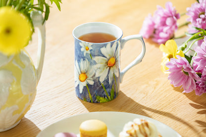 Daisy Blue Bone China Mug