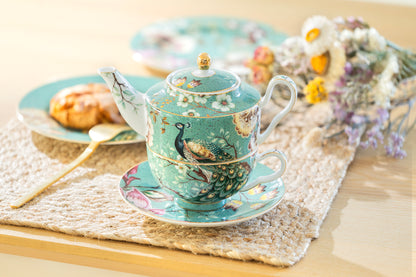 Peacock Lotus Garden Green Tea For One Set