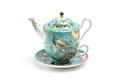 Peacock Lotus Garden Green Tea For One Set