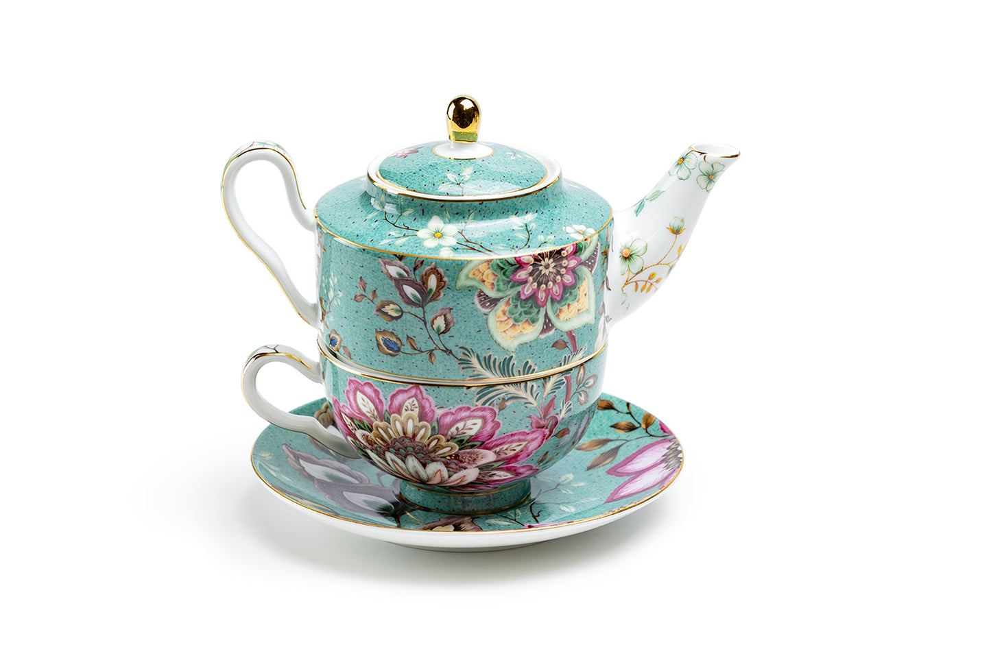 Peacock Lotus Garden Green Tea For One Set