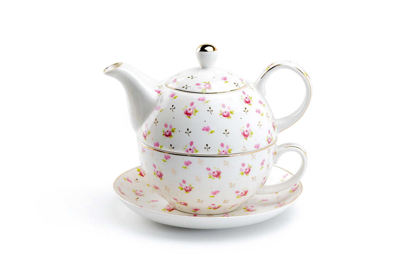 Rose Bud Fine Porcelain Tea For One Set