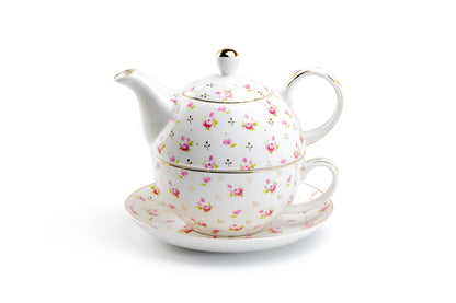 Rose Bud Fine Porcelain Tea For One Set