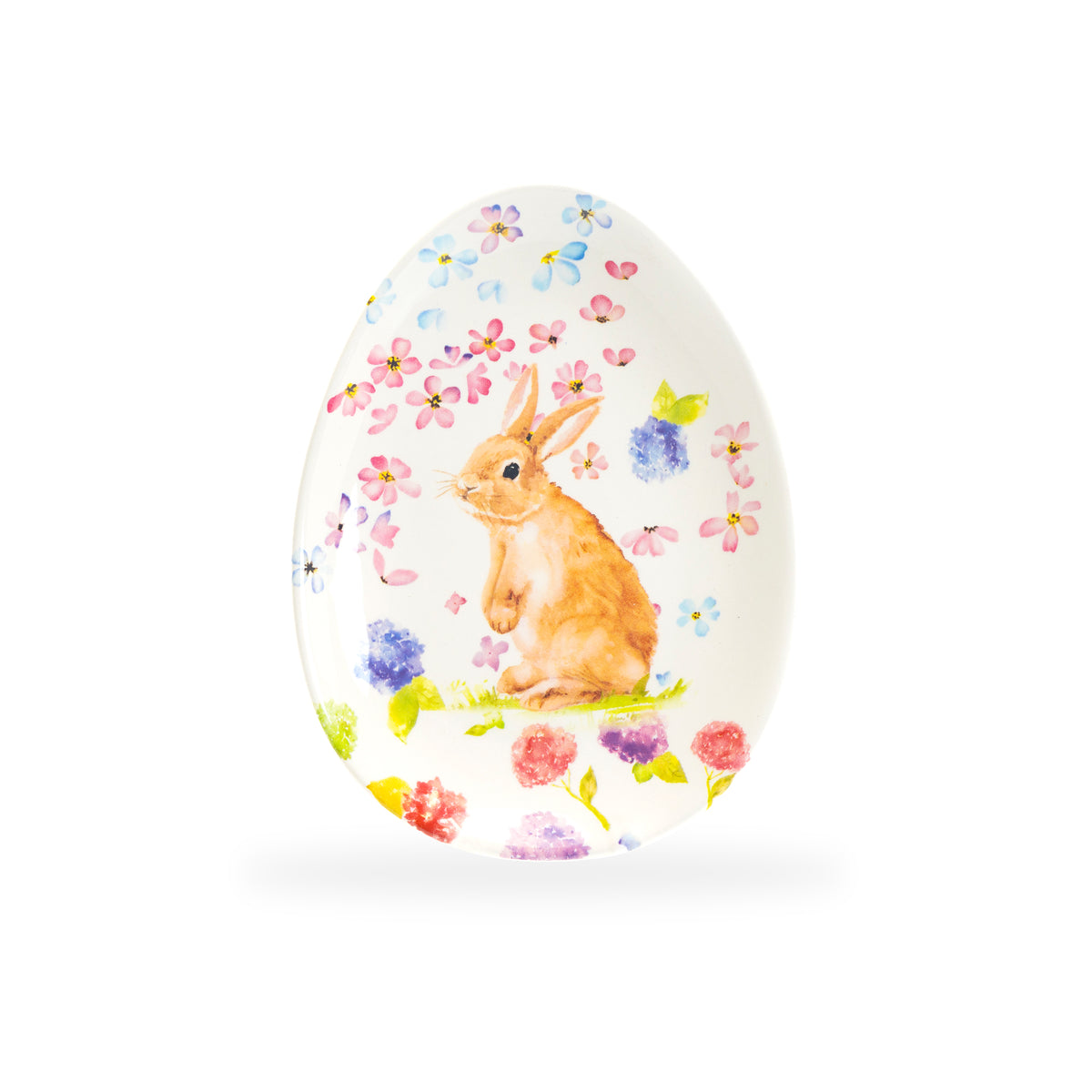 Spring Rabbit Dish Spring Flowers Bunny Egg Shape Serving Dish – Grace Teaware