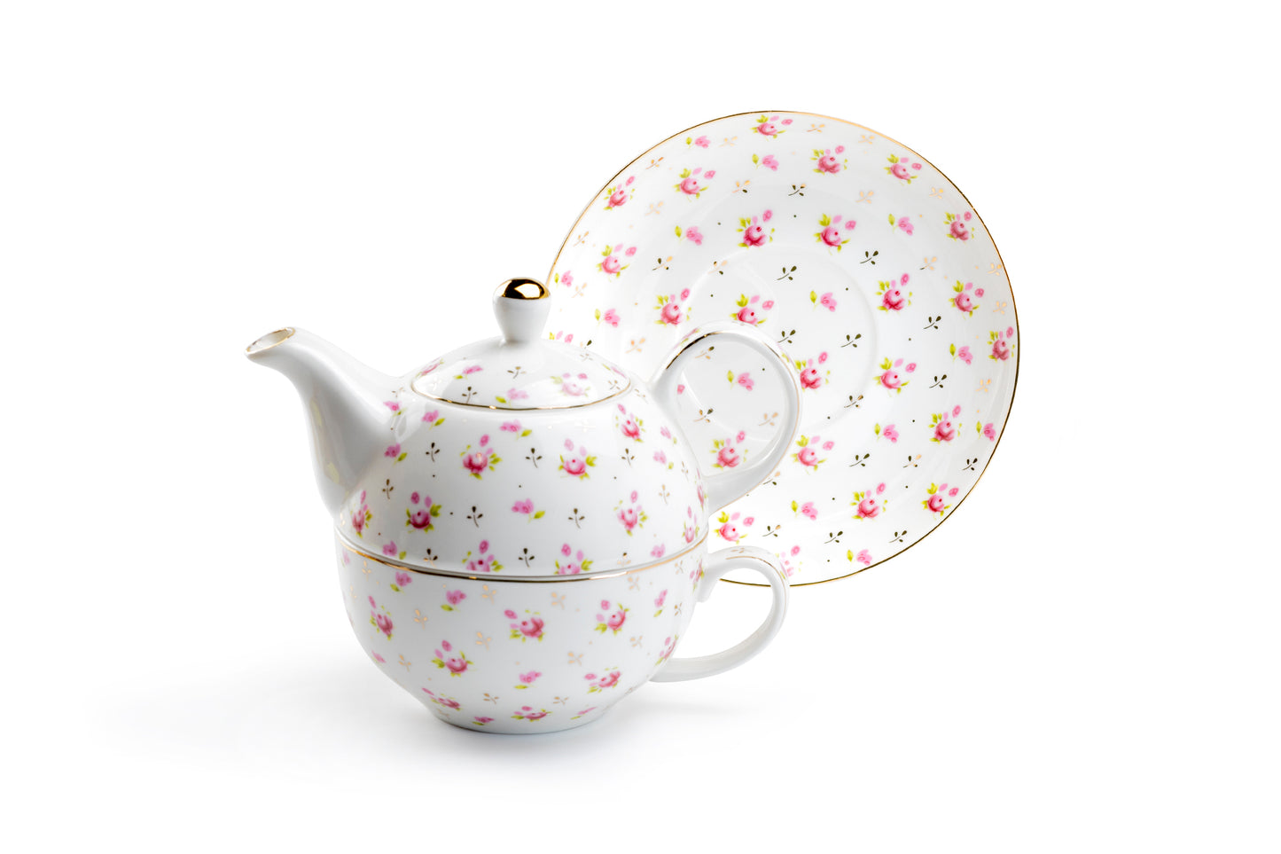 Rose Bud Fine Porcelain Tea For One Set