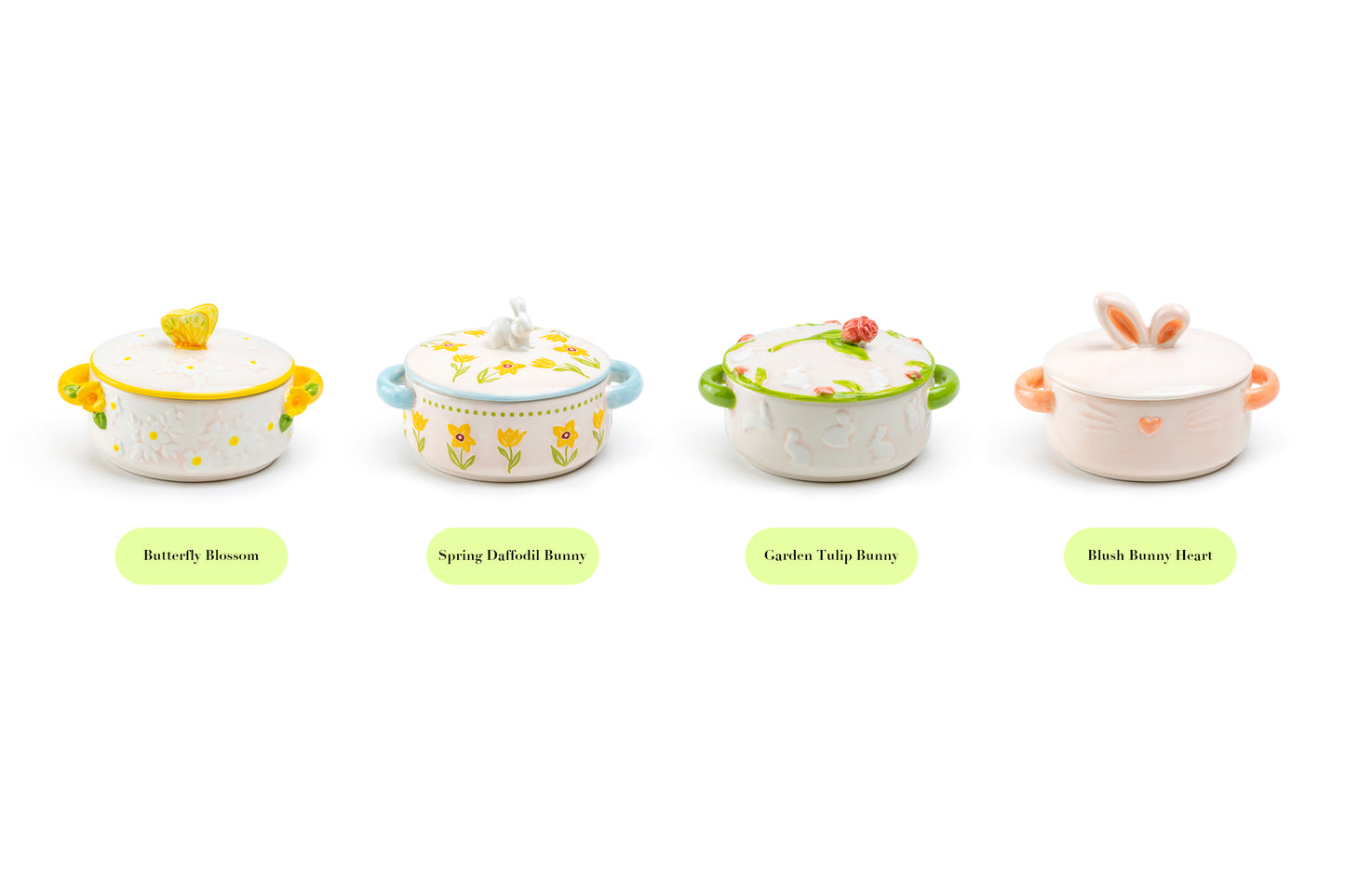 Garden Tulip Bunny Mini Candy Jar