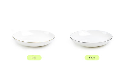 Gold Rim Blanc Bone China Dinner Bowl