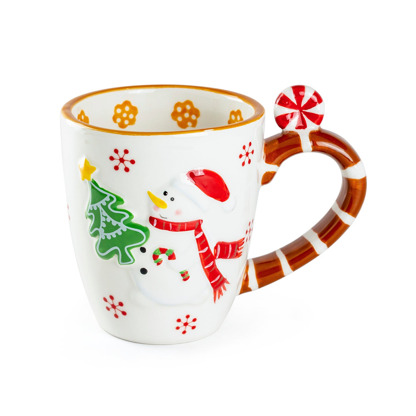 Christmas Snowman Candy Cane Mug