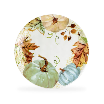 Fall Pumpkins with Leaves Dinner Plate