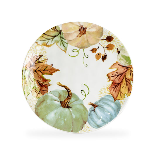 Fall Pumpkins with Leaves Dinner Plate