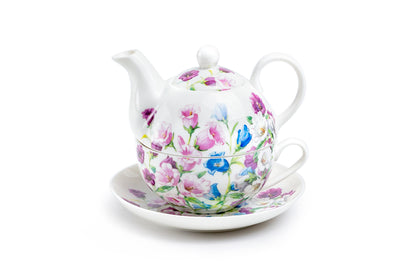 Bellflower Bliss Fine Porcelain Tea For One Set