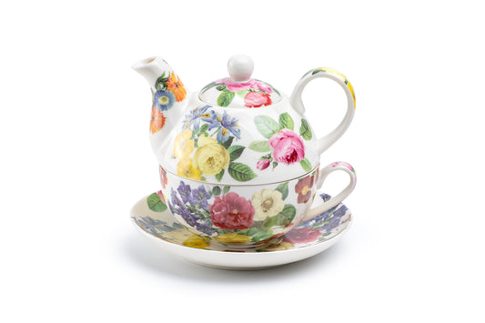 Flower Symphony Fine Porcelain Tea For One Set