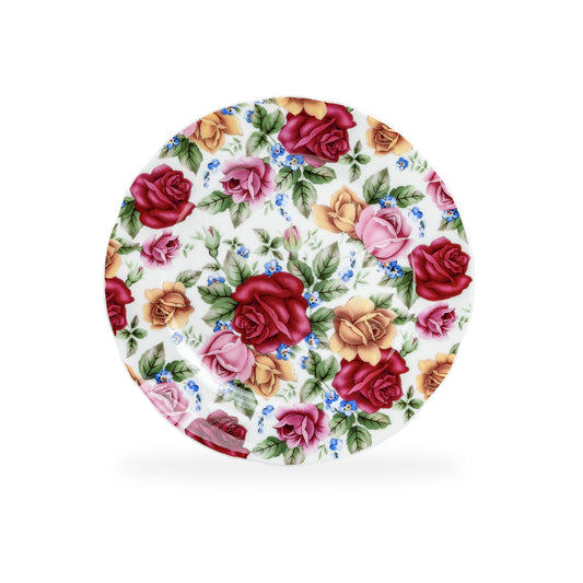 Rose Garden Bone China Dessert Plate