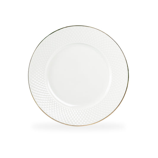 White Gold Sia Fine Porcelain Dessert Plate