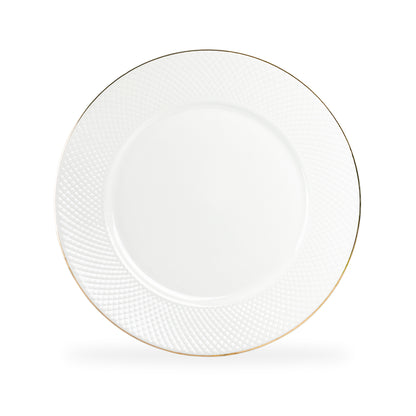 White Gold Sia Fine Porcelain Dinner Plate