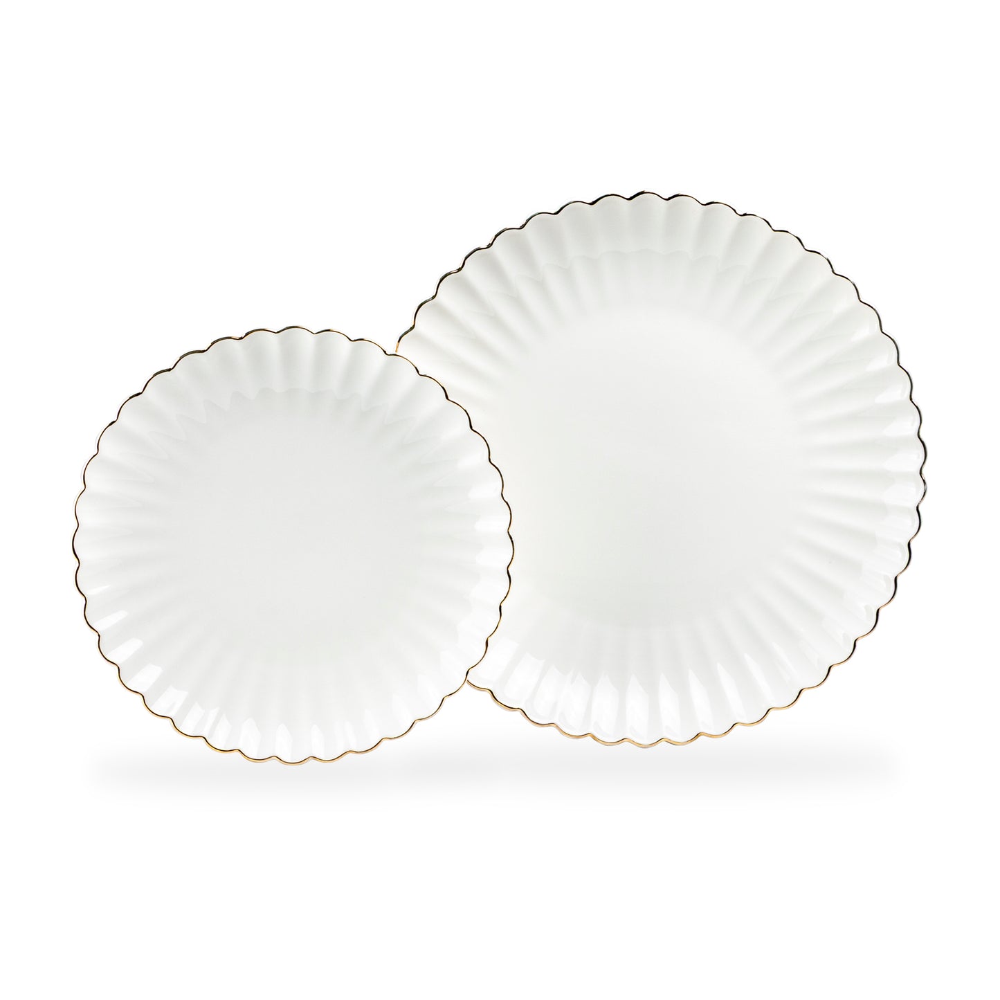 White Gold Shell Fine Porcelain Tea Cup and Saucer