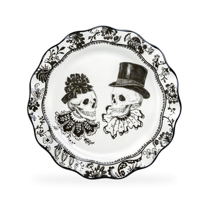 Halloween Victorian Skulls Dinner Plate