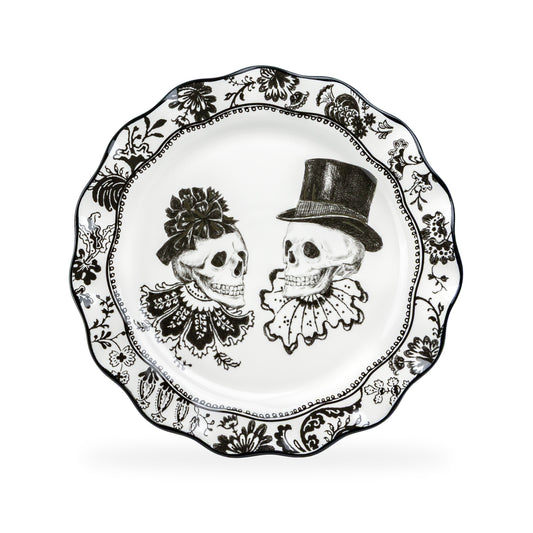 Halloween Victorian Skulls Dinner Plate