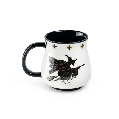 Halloween Witches Brew Mug with Flying Witch on the back
