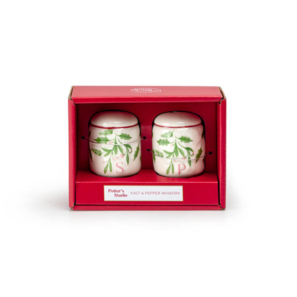 Gift Boxed Holly Garland Salt and Pepper Shaker Set