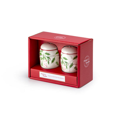 Gift Boxed Holly Garland Salt and Pepper Shaker Set