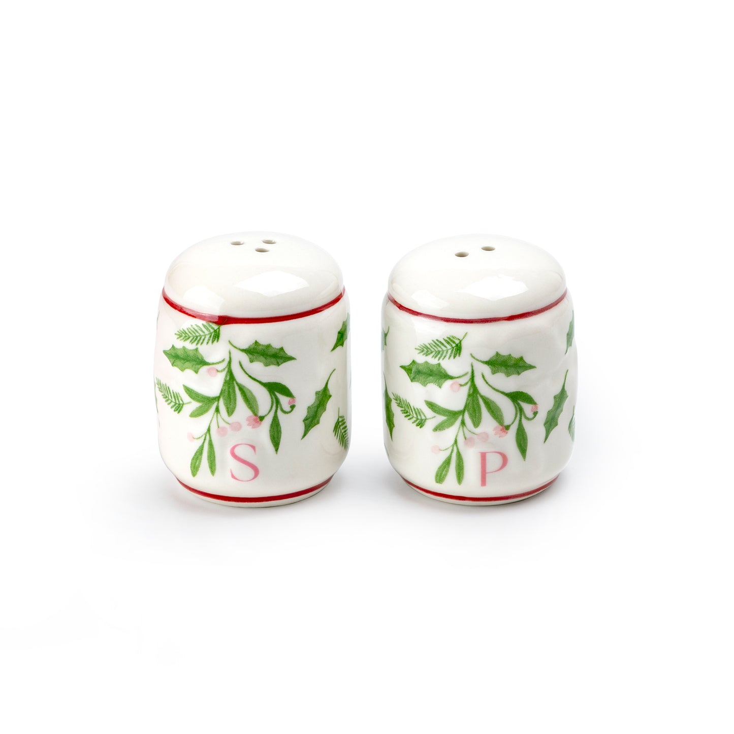 Gift Boxed Holly Garland Salt and Pepper Shaker Set