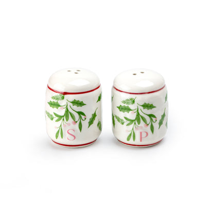 Gift Boxed Holly Garland Salt and Pepper Shaker Set