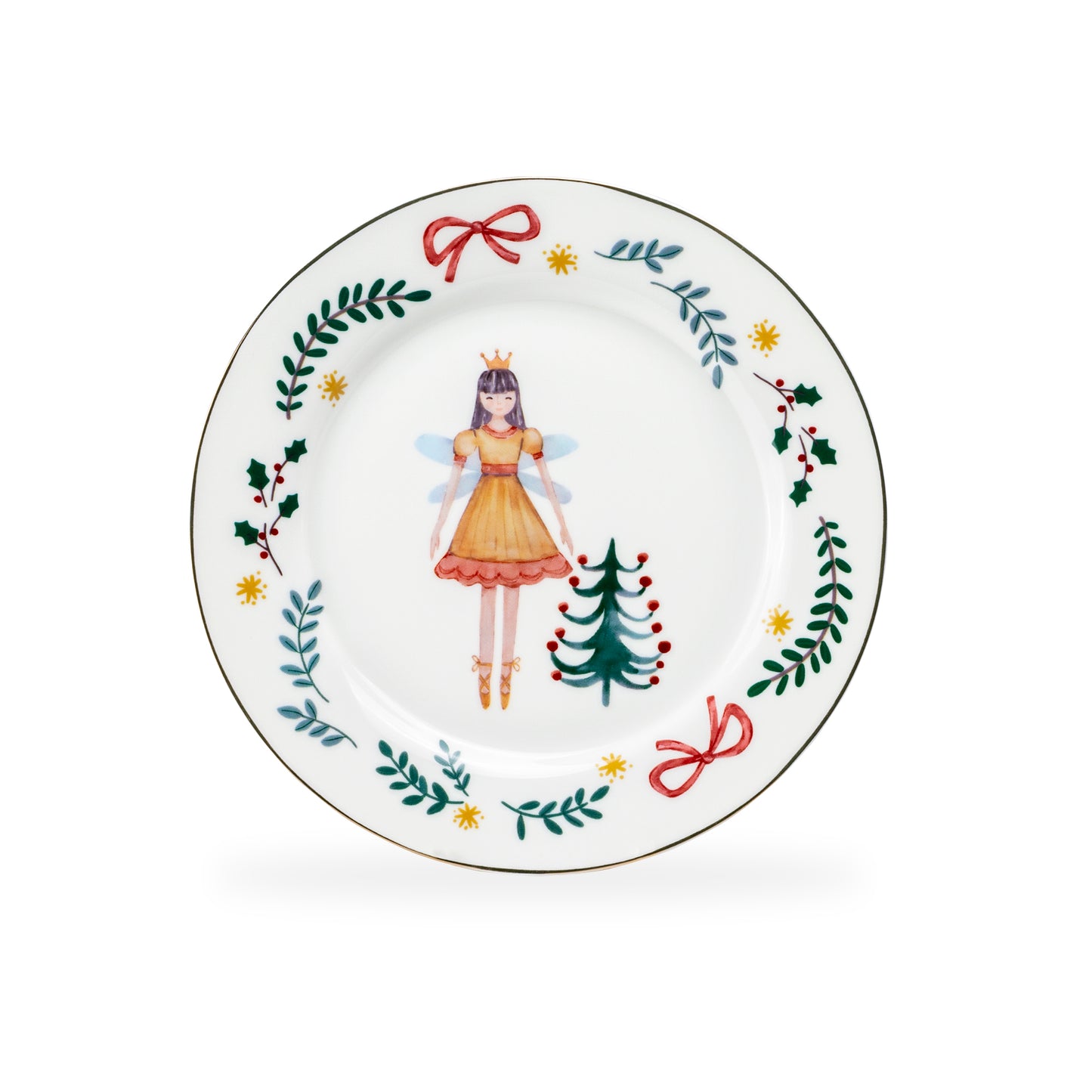 Assorted Nutcracker Wonderland Salad/Dessert Plate Set of 4