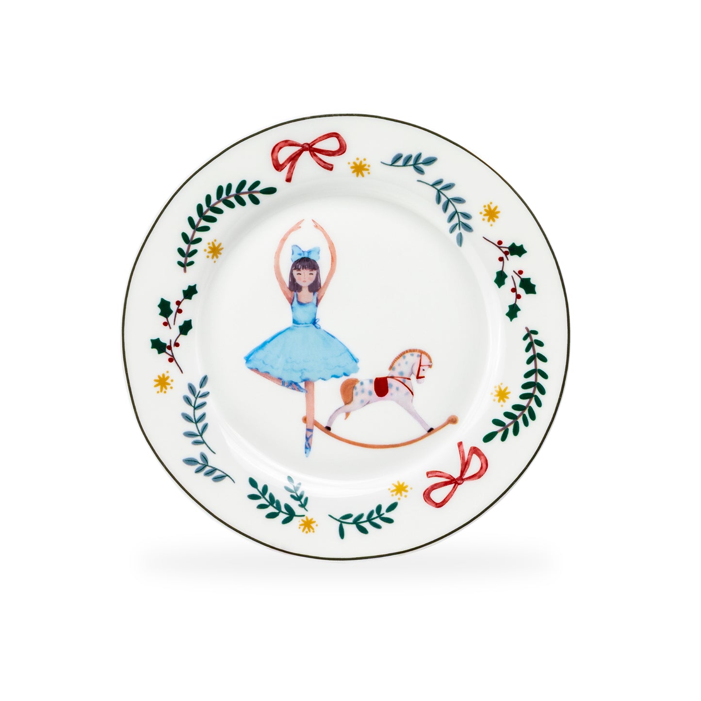 Assorted Nutcracker Wonderland Salad/Dessert Plate Set of 4