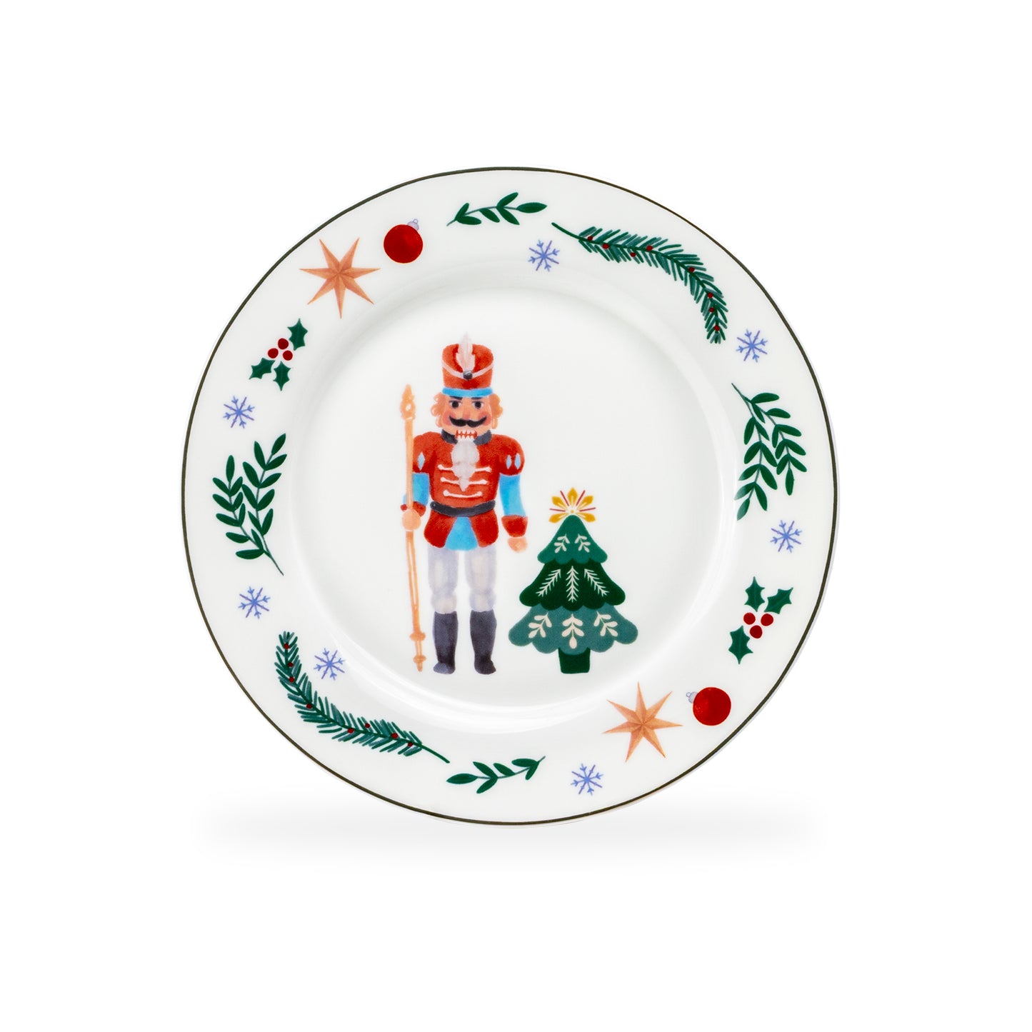 Assorted Nutcracker Wonderland Salad/Dessert Plate Set of 4