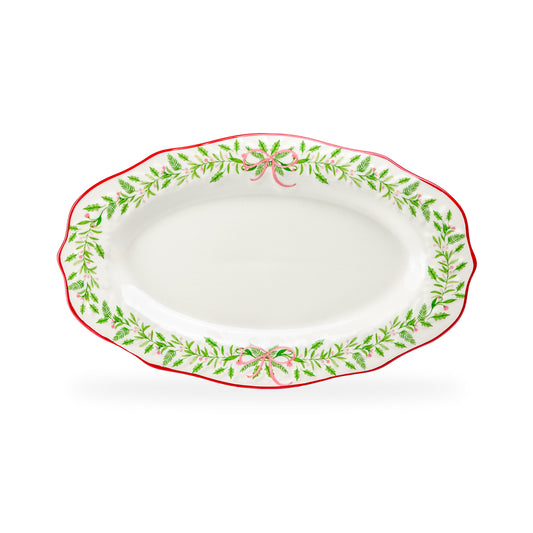 Holly Garland Serving Platter