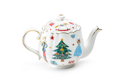 Nutcracker Wonderland Fine Porcelain Teapot