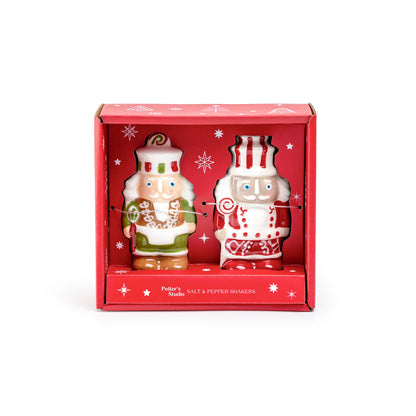 Gift Boxed Holiday Royal Nutcrackers Figurine Salt and Pepper Shaker Set