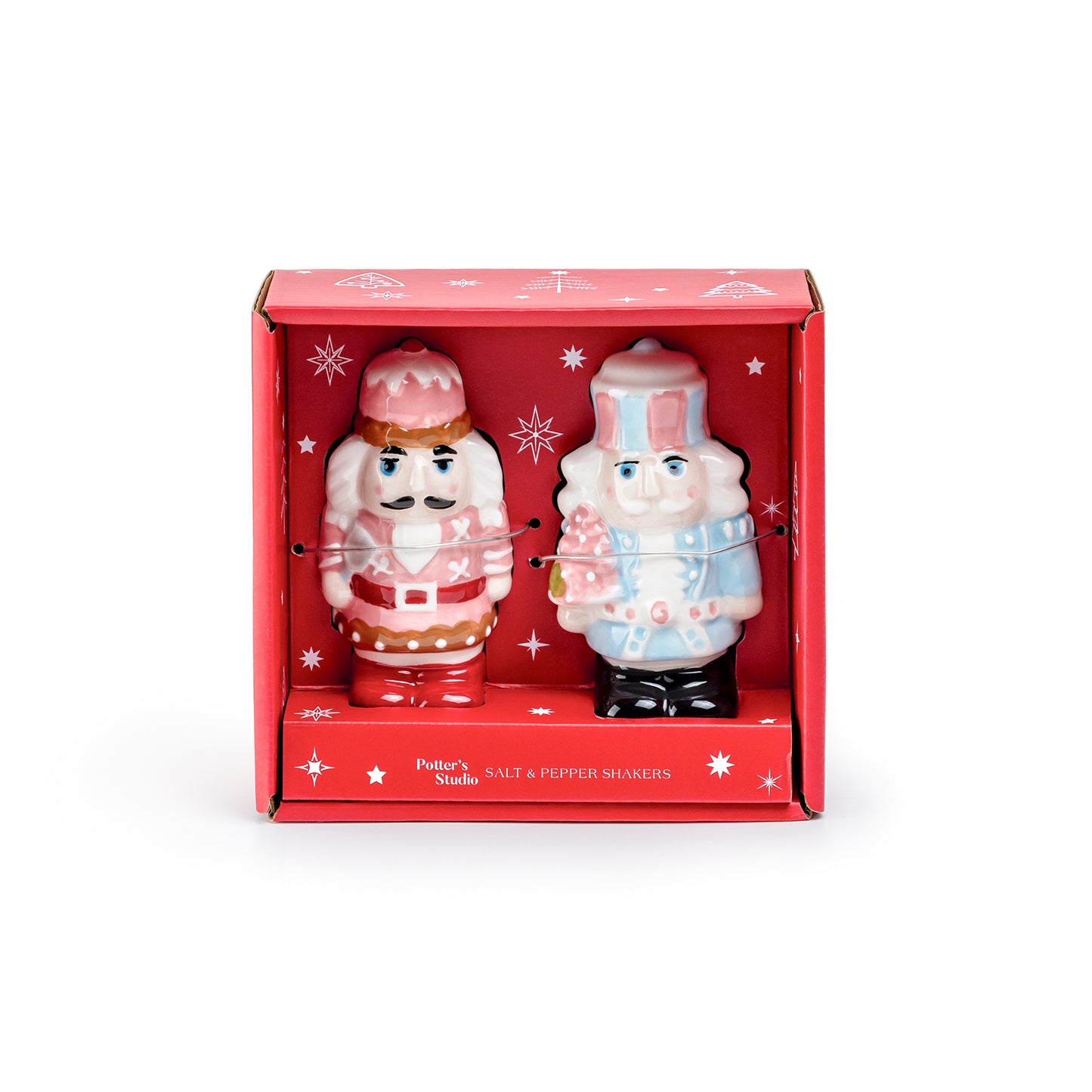 Gift Boxed Pastel Royal Nutcrackers Figurine Salt and Pepper Shaker Set
