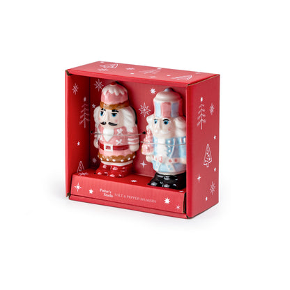 Gift Boxed Pastel Royal Nutcrackers Figurine Salt and Pepper Shaker Set