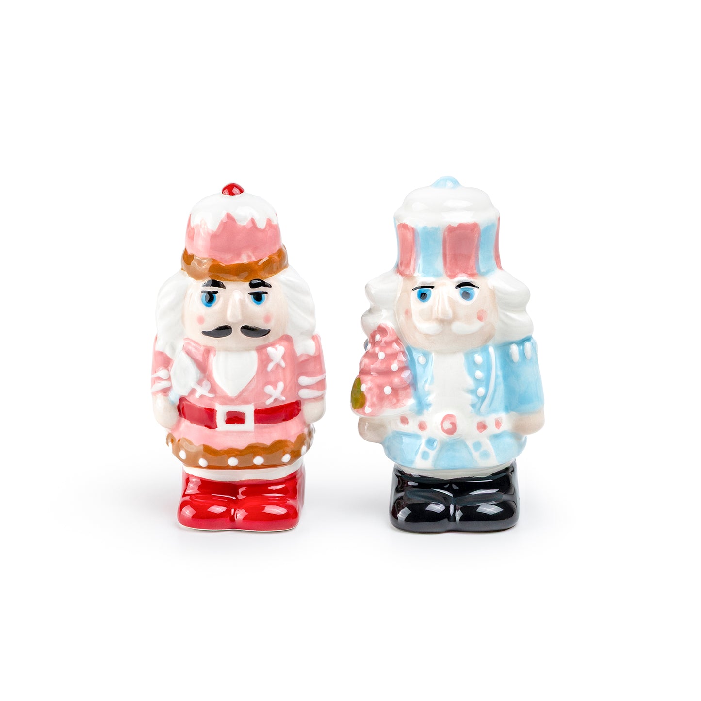 Gift Boxed Pastel Royal Nutcrackers Figurine Salt and Pepper Shaker Set