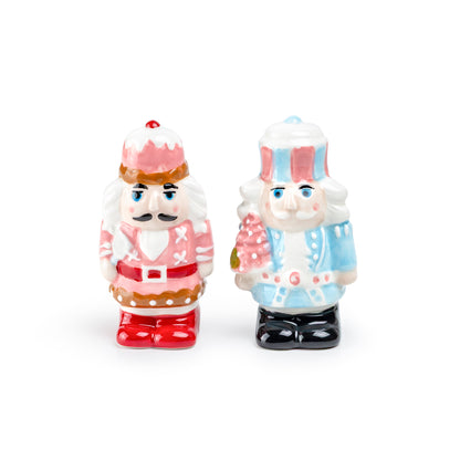 Gift Boxed Pastel Royal Nutcrackers Figurine Salt and Pepper Shaker Set