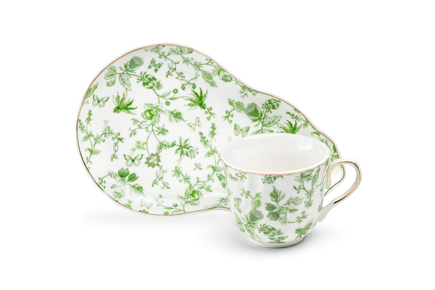 Greeny Garden Fine Porcelain Tea Snack Set