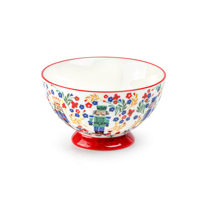 Floral Royal Nutcrackers Fine Porcelain Bowl