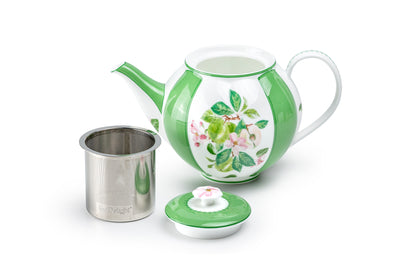 Apple Blossom Bone China Teapot with Gift Box