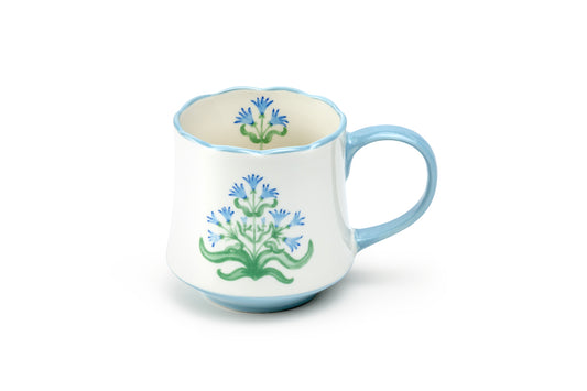 Blue Folk Bloom Mug