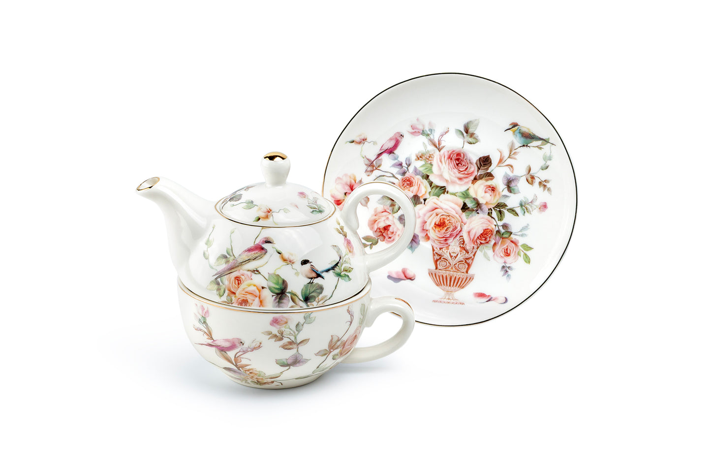 Magnolia Garden Fine Porcelain Tea For One Set