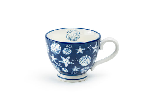 Blue Nautical Shells Mug